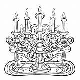 Download Black And White Candelabra Drawing Coloring Pages Online  sketch template