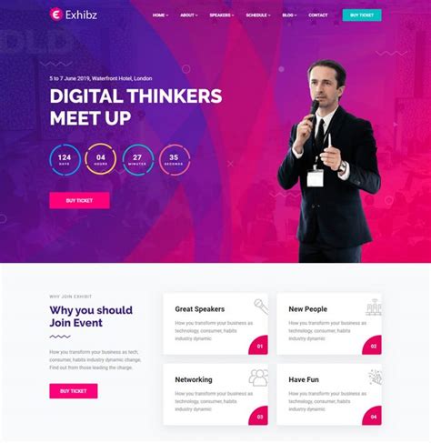 25+ Best Event Website Templates 2019 [Free & Premium] - Templatefor