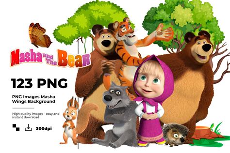 Masha and the Bear, Masha and the Bear PNG, Masha and the Bear characters, Masha and the Bear ...