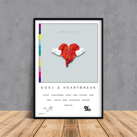 808s & Heartbreak Polaroid Album Tracklist Poster // Kanye | Etsy ...