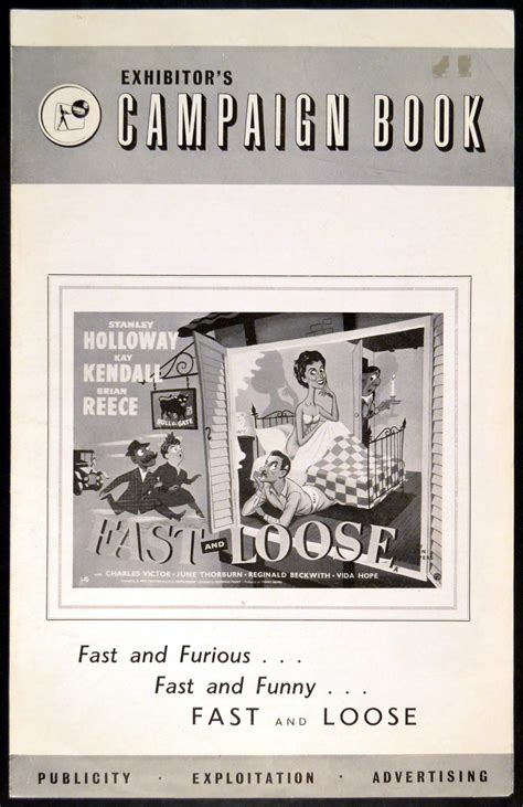 FAST AND LOOSE | British 4 page illustrated Pressbook