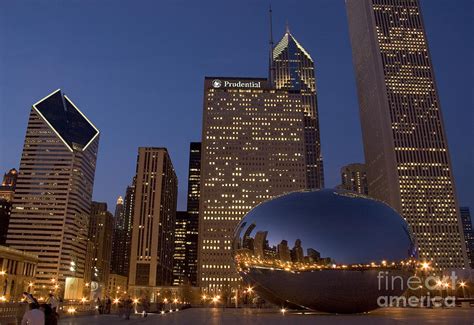 Cloud Gate at Night Photograph by Timothy Johnson