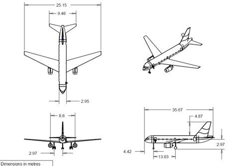 Three view drawings of the actual aircraft. | Download Scientific Diagram