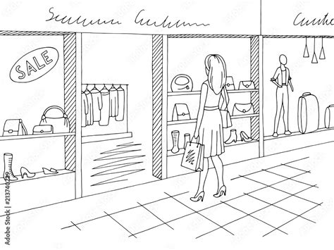 Shopping Mall Interior Sketch