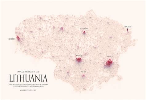 Population density map is Lithuania. by... - Maps on the Web