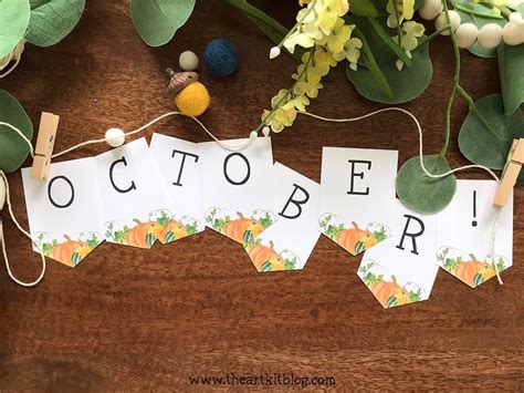 October Banner {FREE PRINTABLE!} - The Art Kit