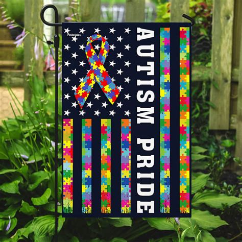 Autism Pride American US Flag Autism House FLag Autism | Etsy