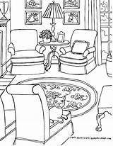 House With Rooms Coloring Pages Sketch Page sketch template