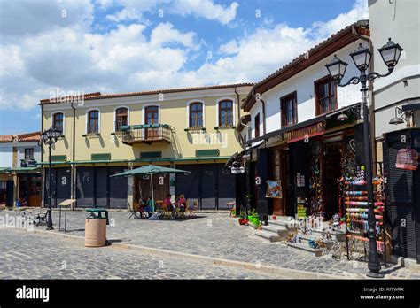 Old bazaar, Pazari i Vjeter, historic bazaar district, Korca, Albania ...