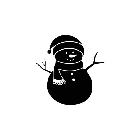 Snowman icon design template vector silhouette isolated 23884289 Vector ...