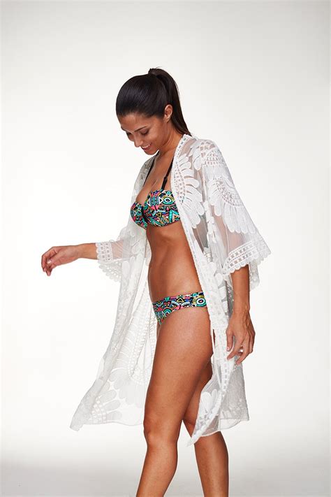 Floral Lace Beach Cover Up - Bikin International