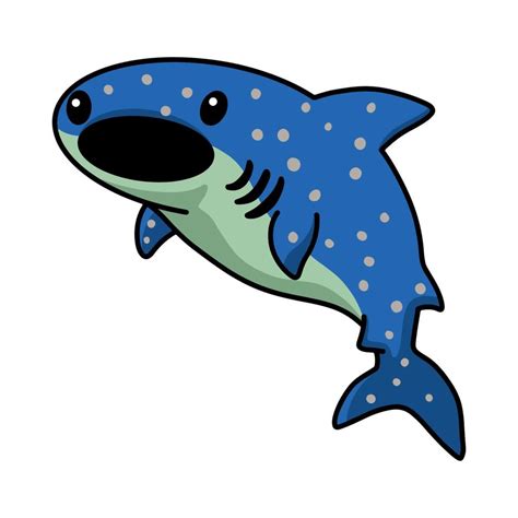 Cute whale shark cartoon swimming 12710422 Vector Art at Vecteezy