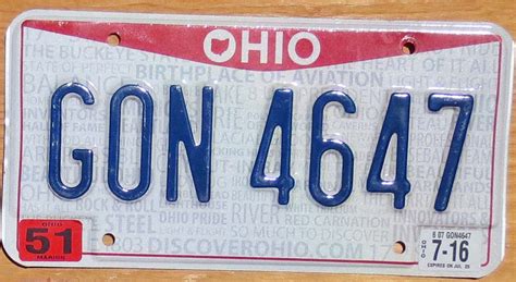 2016 Ohio exc- | Automobile License Plate Store: Collectible License ...