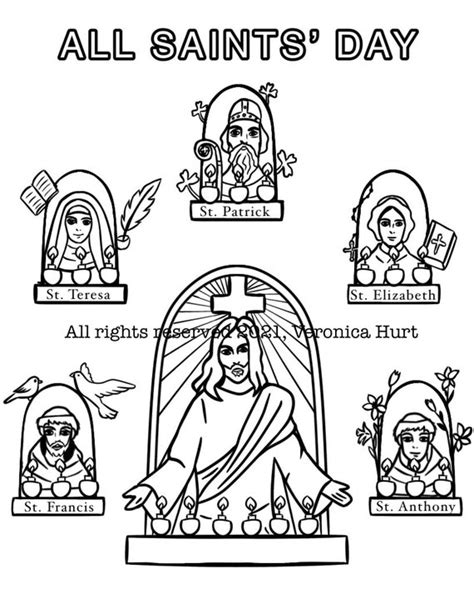 Catholic Saints Coloring Pages For Kids