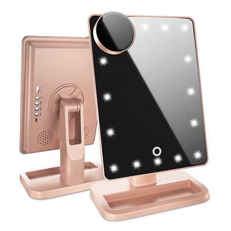 Beautify Beauties Lighted Makeup, Vanity Mirror with Bluetooth - Walmart.com