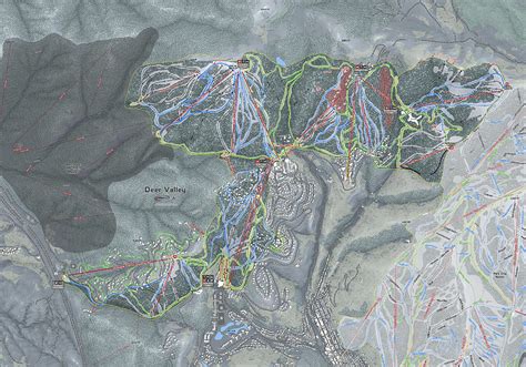 Deer Valley Ski Resort Map Digital Art by Powder Addicts - Pixels