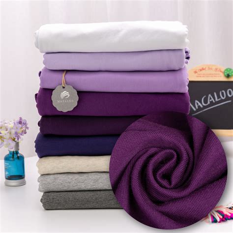 Single jersey knit cotton spandex fabric violet