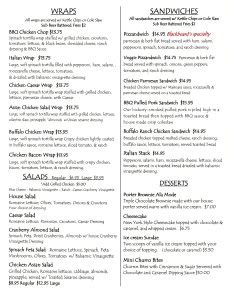 Brewery Menu - Blackbeard's Brewing