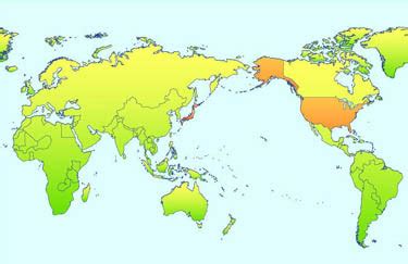 Map Of Japan And Usa - DIAAAART