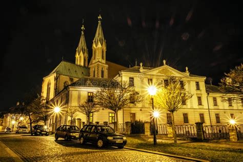 Church of St. Moritz, Kromeriz, Czech, Night Stock Photo - Image of ...