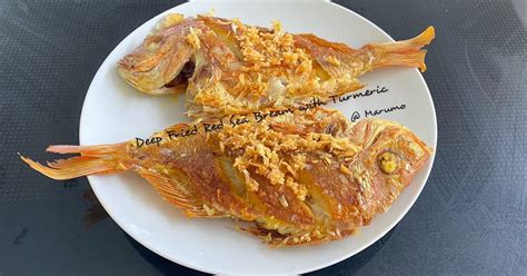 Deep Fried Red Sea Bream with Turmeric Recipe by Pakprawee - Cookpad