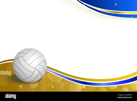 Background abstract sport volleyball blue yellow ball frame ...