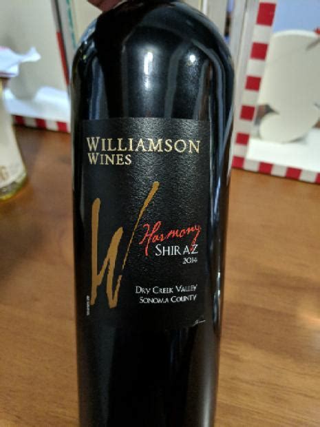 2014 Williamson Wines Shiraz Harmony, USA, California, Sonoma County, Dry Creek Valley ...