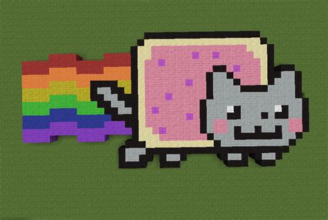 Nyan Cat Minecraft Pixel Art by DeadSeriousBaboon on DeviantArt