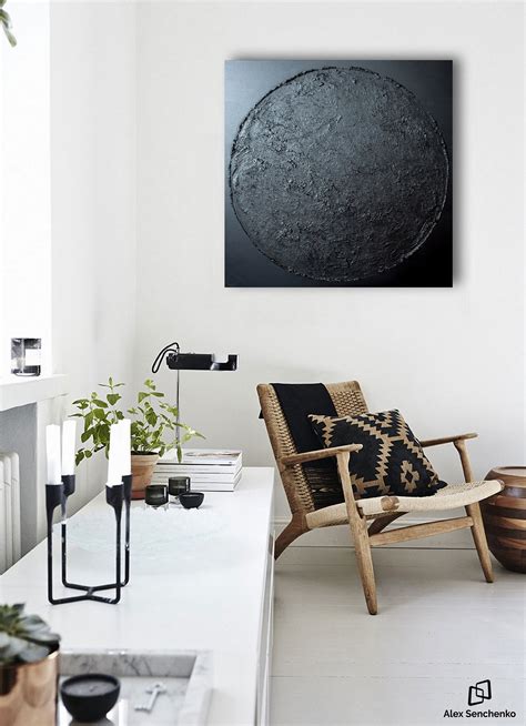 black painting / Home Decor / Wall Decor / Minimalist Art / Abstract Art / Modern Wall Art ...