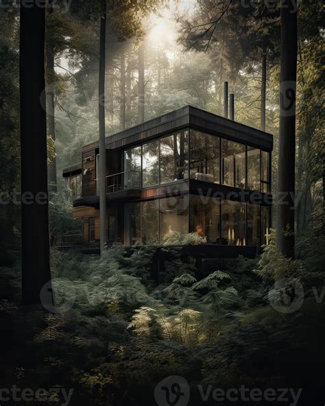 A modern house in forest perfect for isolated vacation or just a ...