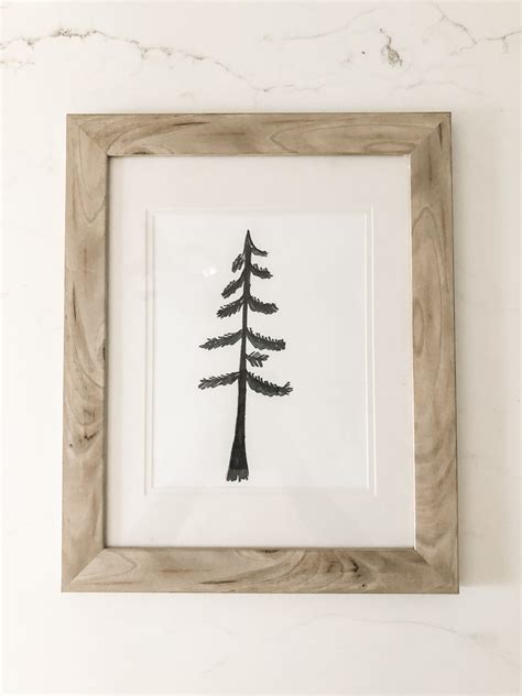 DIY christmas decorations - rustic tree wall art - framed - Marly Dice