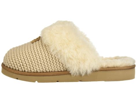 UGG Cotton Cozy Knit Slipper (cream) Women's Slippers in Natural - Lyst