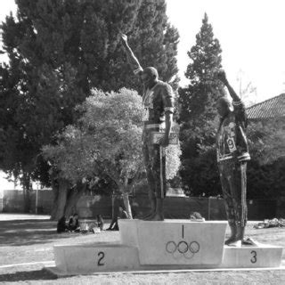 The Silent Gesture statue of Tommie Smith and John Carlos at San José ...