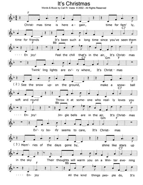 IT'S CHRISTMAS - PDF Sheet Music, Midi & MP3