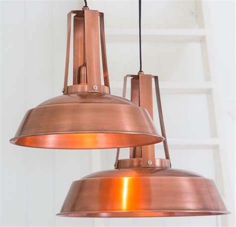 copper pendant light by red lilly | notonthehighstreet.com