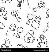 Different keys With Keychain coloring Page Vector Image sketch template