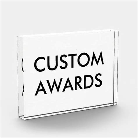 Custom Personalized Acrylic Award Blank Template Photo Block | Zazzle