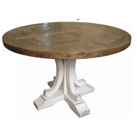 Ronde Dining Table - Natural Top, White Base | Dining table, Round wood dining table, Round ...