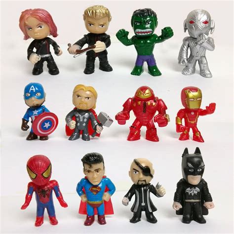 Avengers Mini Figures Toys Action Hulk Figure Set New Thor 12pcs Marvel | Kids toy boxes ...