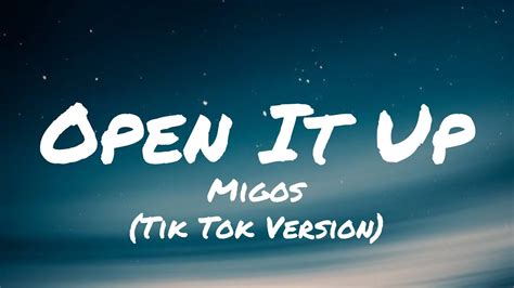 Migos - Open It Up | S L O W E D + R E V E R B (Lyrics) - YouTube