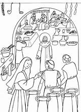 Great Banquet Parable Of The Bible Coloring Pages Sketch Page sketch template