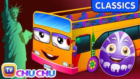 ChuChu TV Classics - Wheels On The Bus - New York City | Surprise Eggs Nursery Rhymes - YouTube