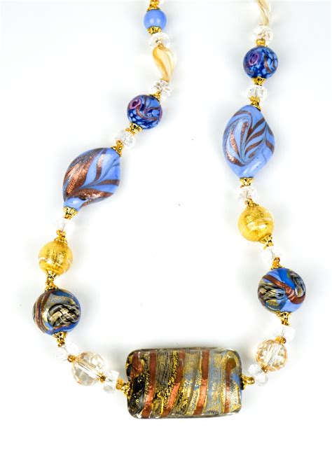 Tenesa - Venetian Glass Jewelry - Necklace Made Murano Glass - Made ...