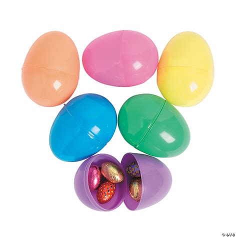 Jumbo Chocolate-Filled Plastic Easter Eggs - 12 Pc. | Oriental Trading