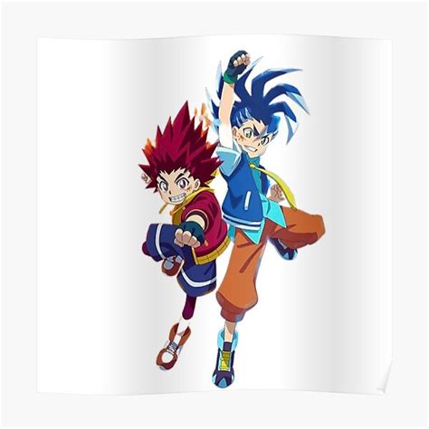 "Hyuga & Hikaru Hizashi - Beyblade Burst Surge" Poster by AyushTuber | Redbubble