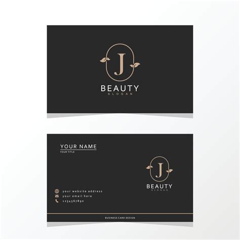 Luxurious and elegant minimalist J logo design with business card. initial logo for signature ...