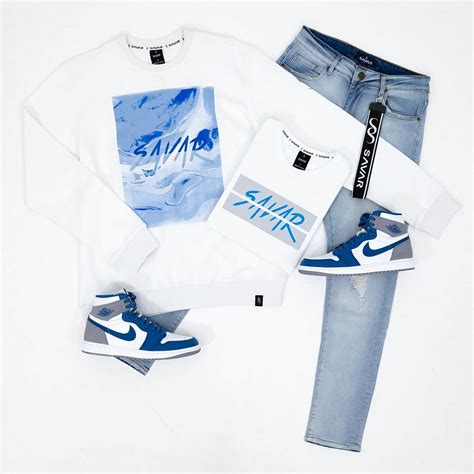 Air Jordan 1 High OG “True Blue” paired with Savar Outfit | Setelan