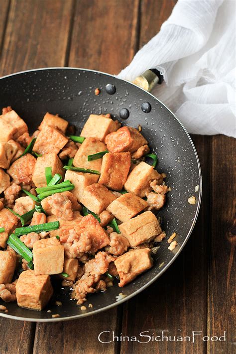 Tofu Stir fry with Minced Pork - China Sichuan Food