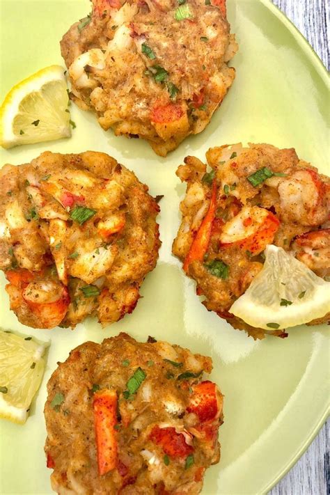 These lobster cakes are full of succulent lobster and are baked to ...