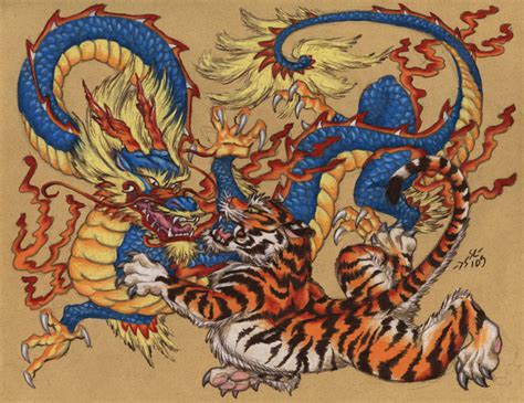 Tiger And Dragon Tattoos